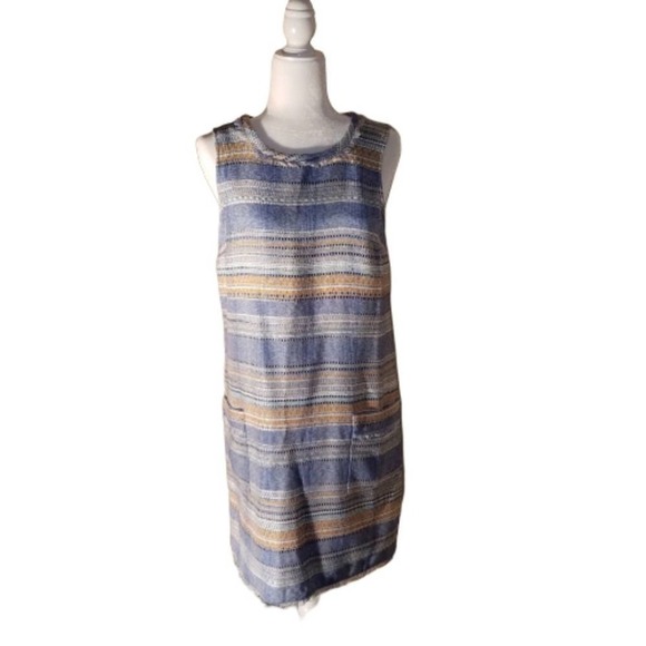 Anthropologie Akemi Kin Blue Tweed Shift Dress Size 6 NWT - Picture 2 of 8